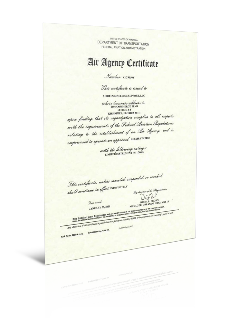 AESG-Air-Agency-Certificate